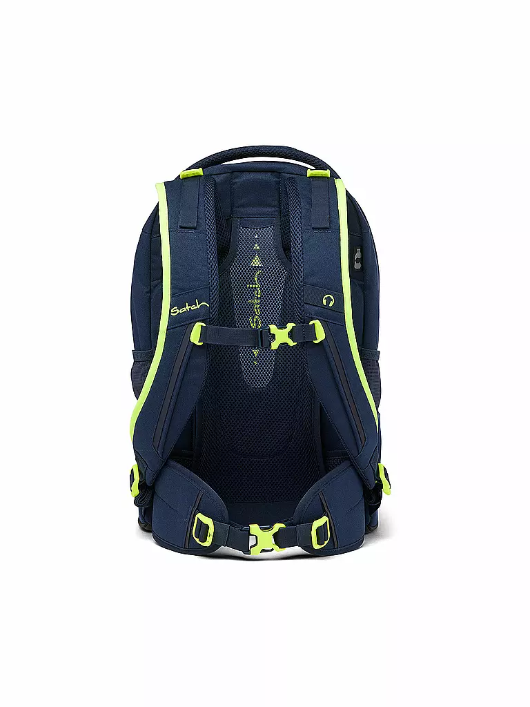 SATCH Schulrucksack Pack - Toxic Yellow dunkelblau