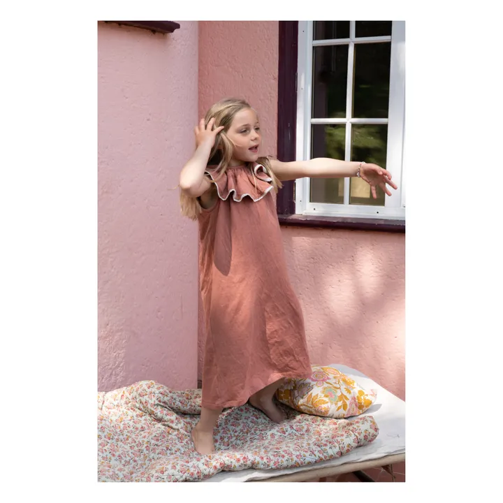 Risu Risu Robe de Nuit Aline Coton Bio | Terracotta
