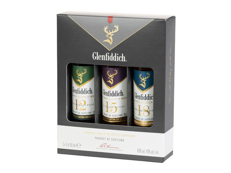Glenfiddich Tasting Collection 3 x 5 cl Probierset mit 3 Single Malt Sorten