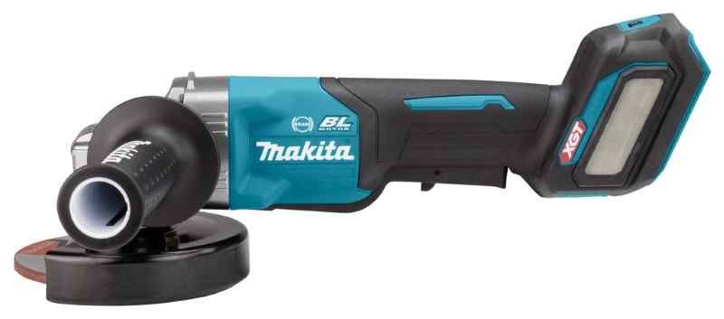Makita GA029GM201 40 V Max Haakse slijper 125 mm 4,0 ah accu (2 st), snellader, in mbo,x met veiligheidsschakelaar