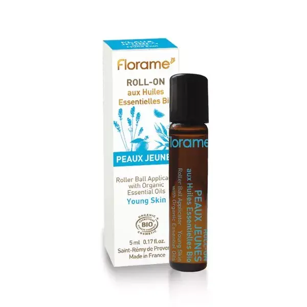 Florame Roll-On de Aromaterapia para Pele Jovem, Anti-Imperfeições Orgânico 5ml