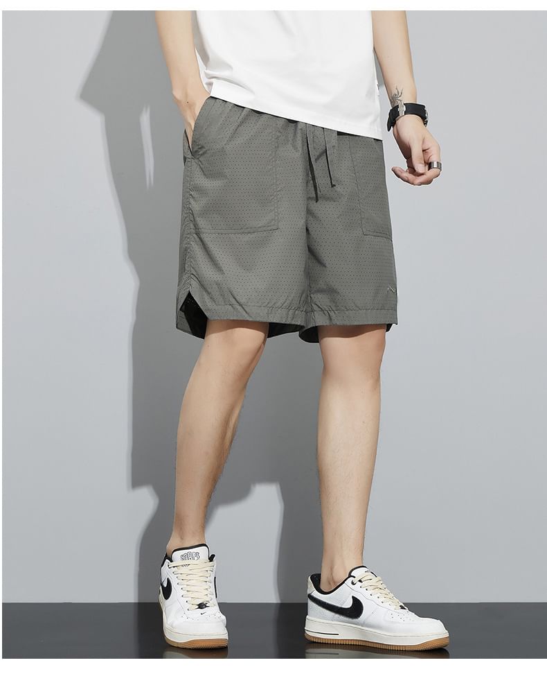 Nataro - Effen short met middelhoge taille