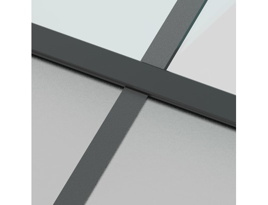 VIDAXL - Porte verre Porte coulissante noir 102,5x205 cm verre trempé aluminium