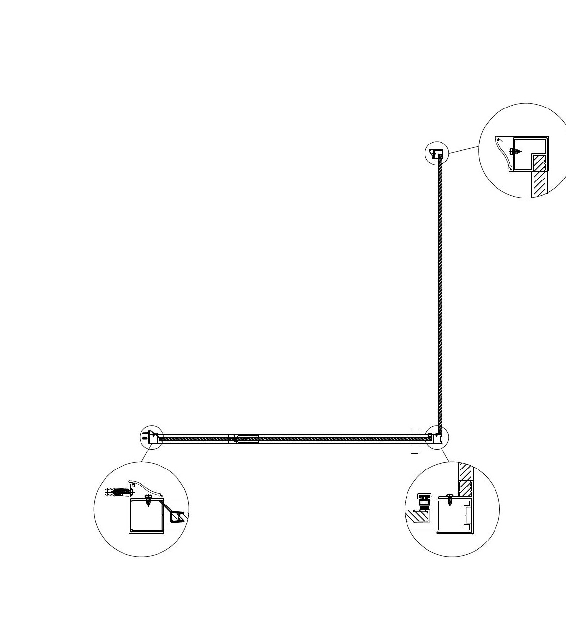 Best Design Baron-H douchecabine swingdeur 90x90cm zwart
