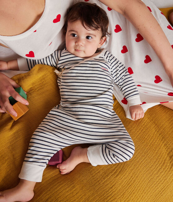 Ensemble 3 pièces rayé en coton bébé