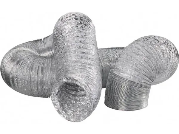 Wallair N55878 Fleksibelt ventilationsrør Aluminium (Ø x L) 10.2 cm x 10 m Sølv
