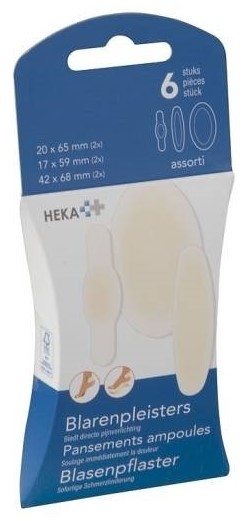 Heka Blarenpleisters Assorti 6stuks