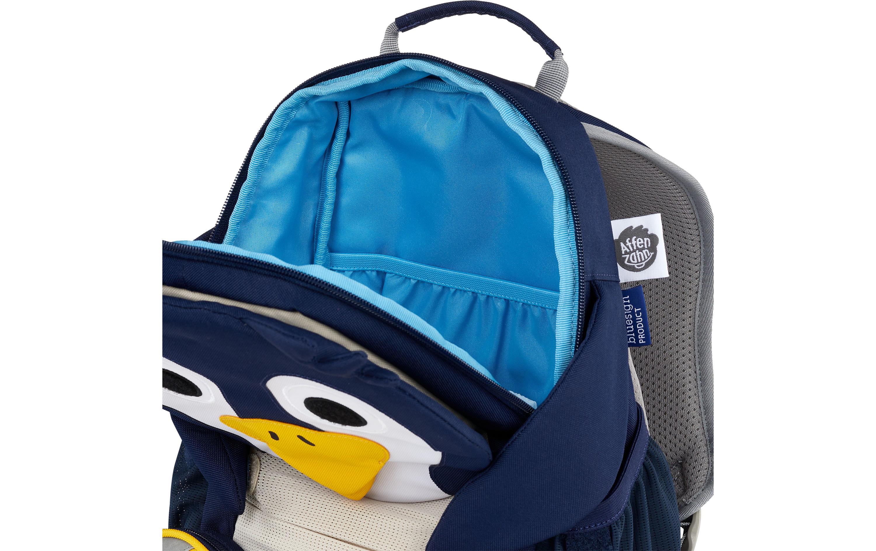 Rucksack Grosser Freund Pinguin 8 lKinderrucksack mit farbigen Druckpunkten an der Brustgurtschnalle