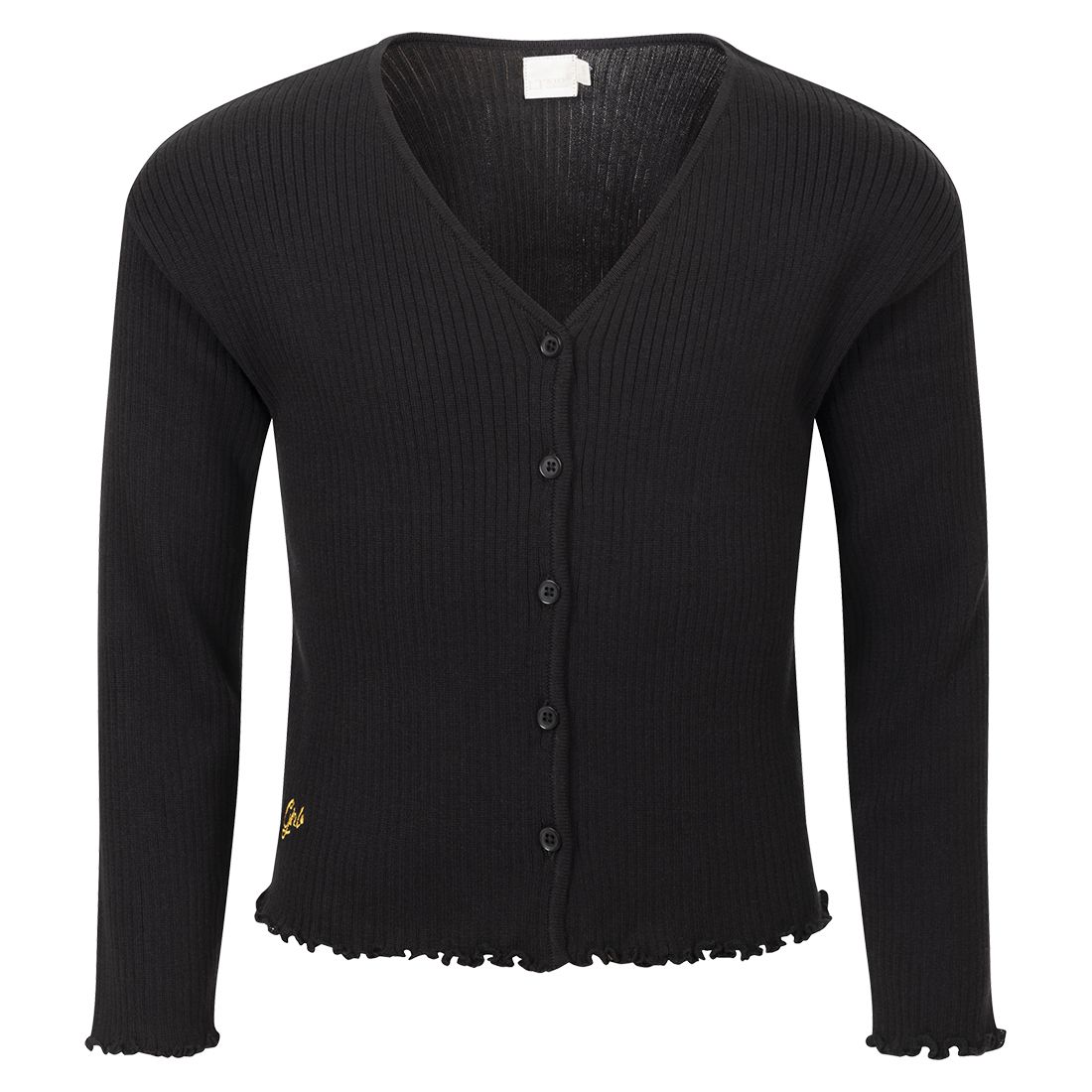 Cardigan ribbestrikket cropped Tuva