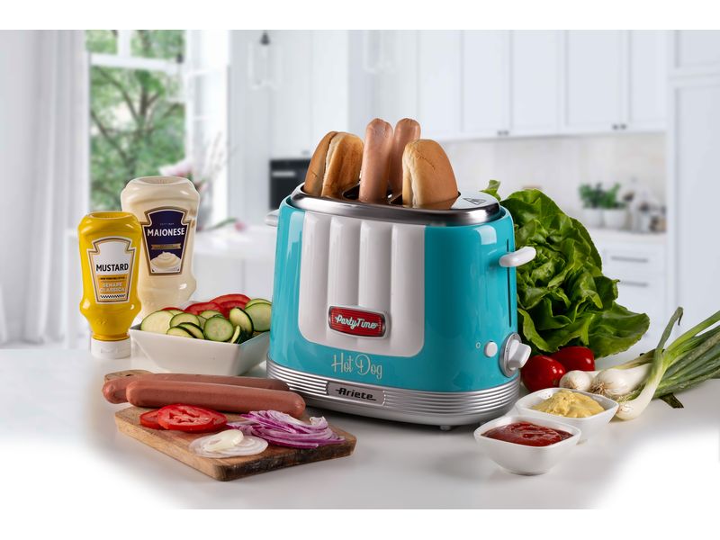 Ariete Hot Dog Maschine Party Time ARI-206-BL Blau Hot Dog-Gerät