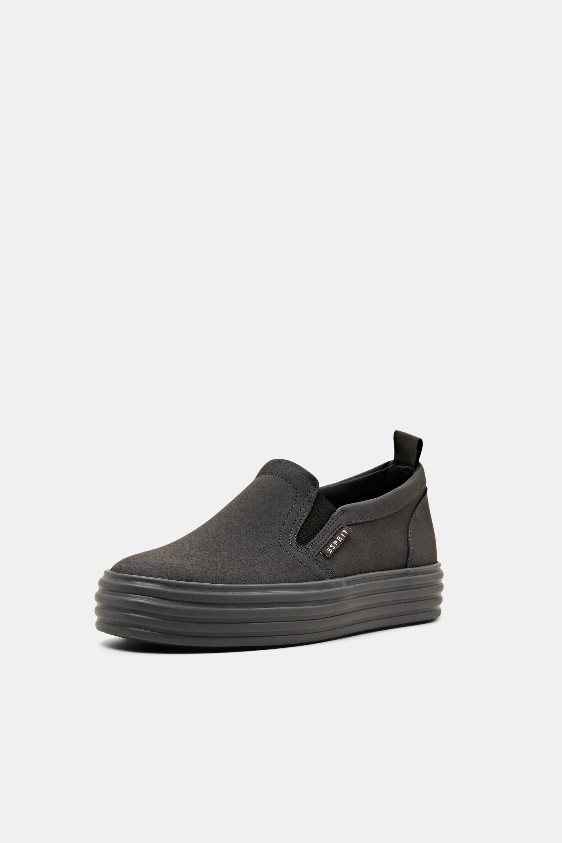 Sneakers à enfiler en similicuir dotées d’une semelle à plateau