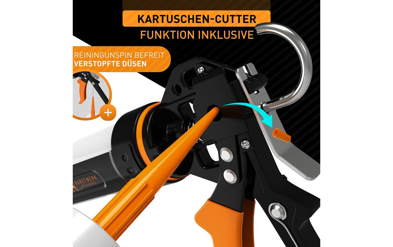 Kartuschenpresse mit Kartuschen-Cutter 150-310 mlSilikonspritze