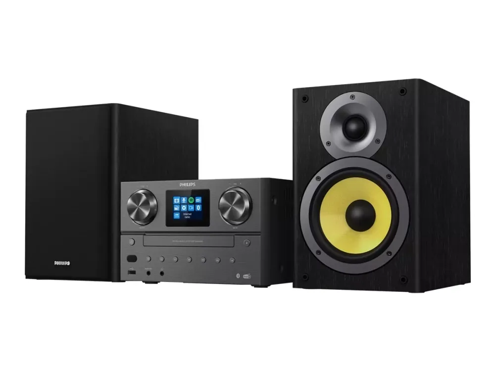 Philips | TAM8905/10 - Mikrosystem - DAB /Bluetooth/CD/Spotify Connect - 2 x 50 Watt (Total) - Sort