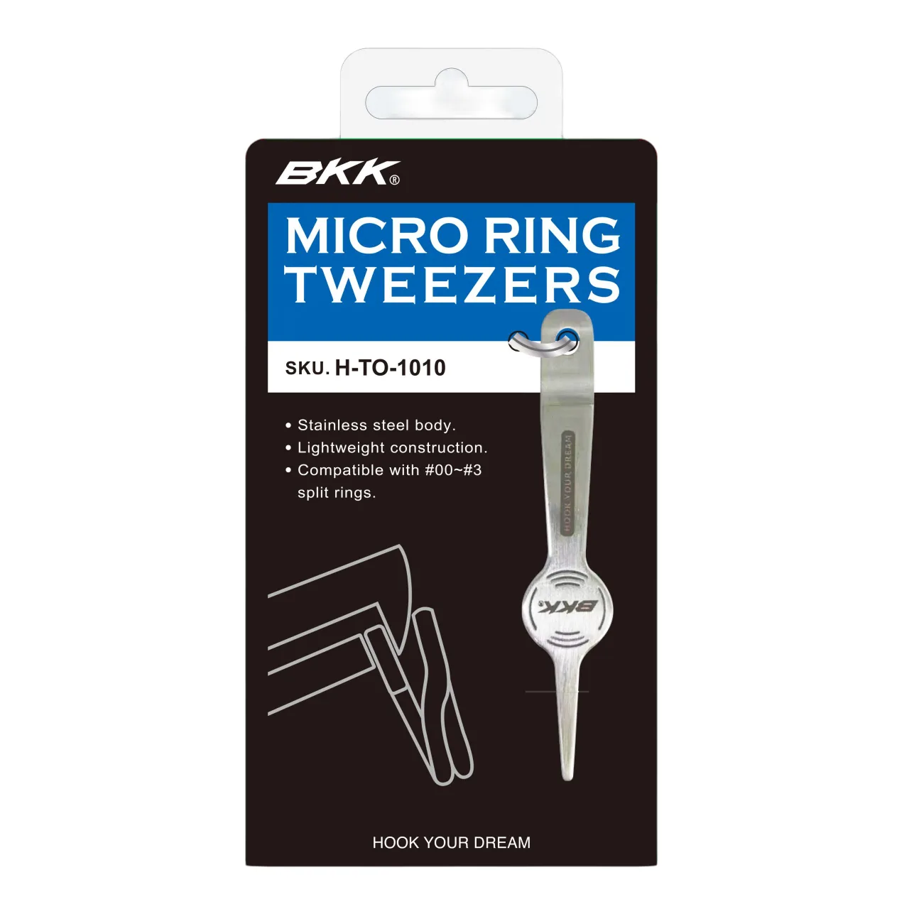 BKK Micro Splitring Tweezers Liten Splittringtang