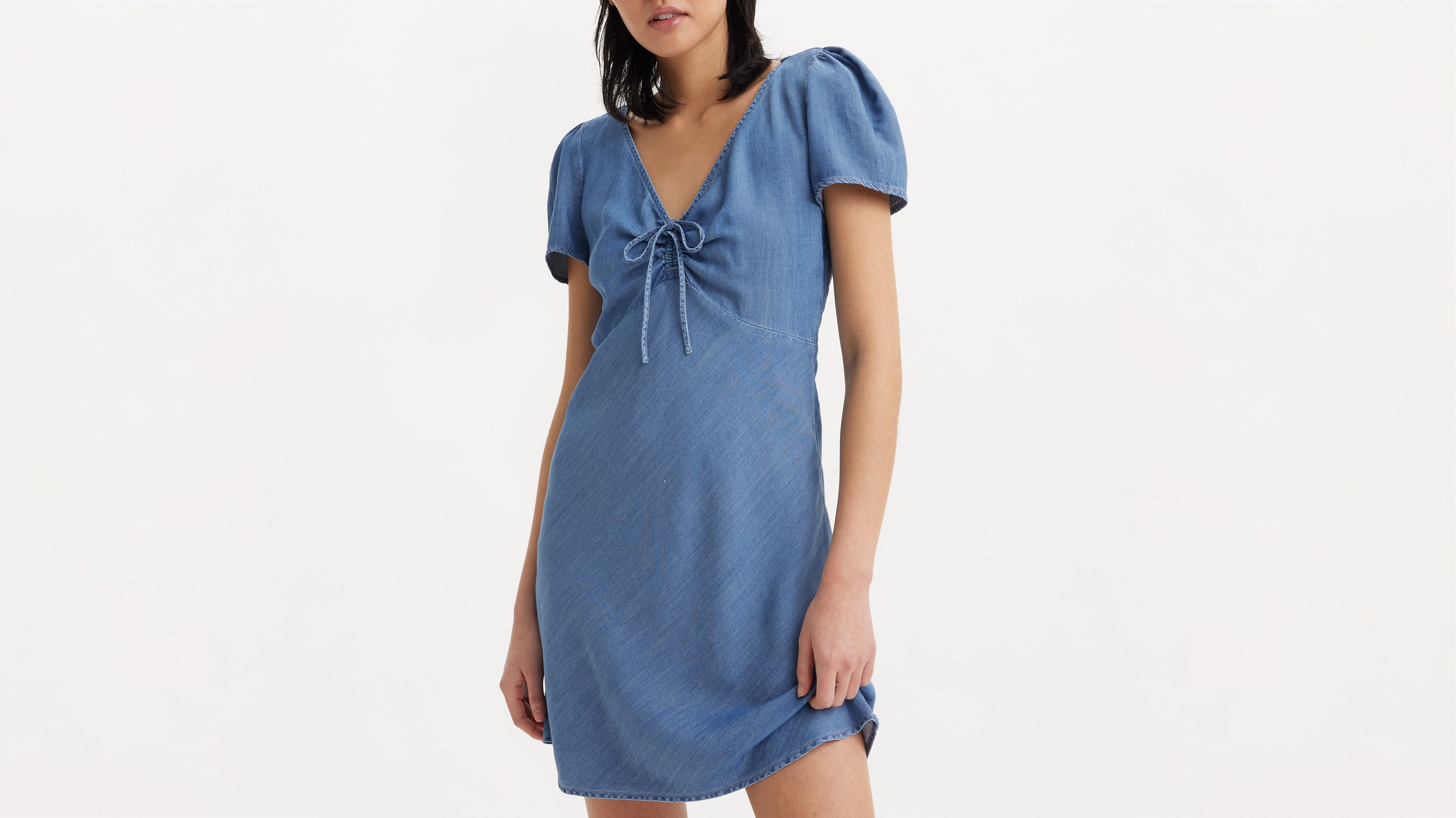 Robe courte manche courte Lightweight Delray - New News - Bleu