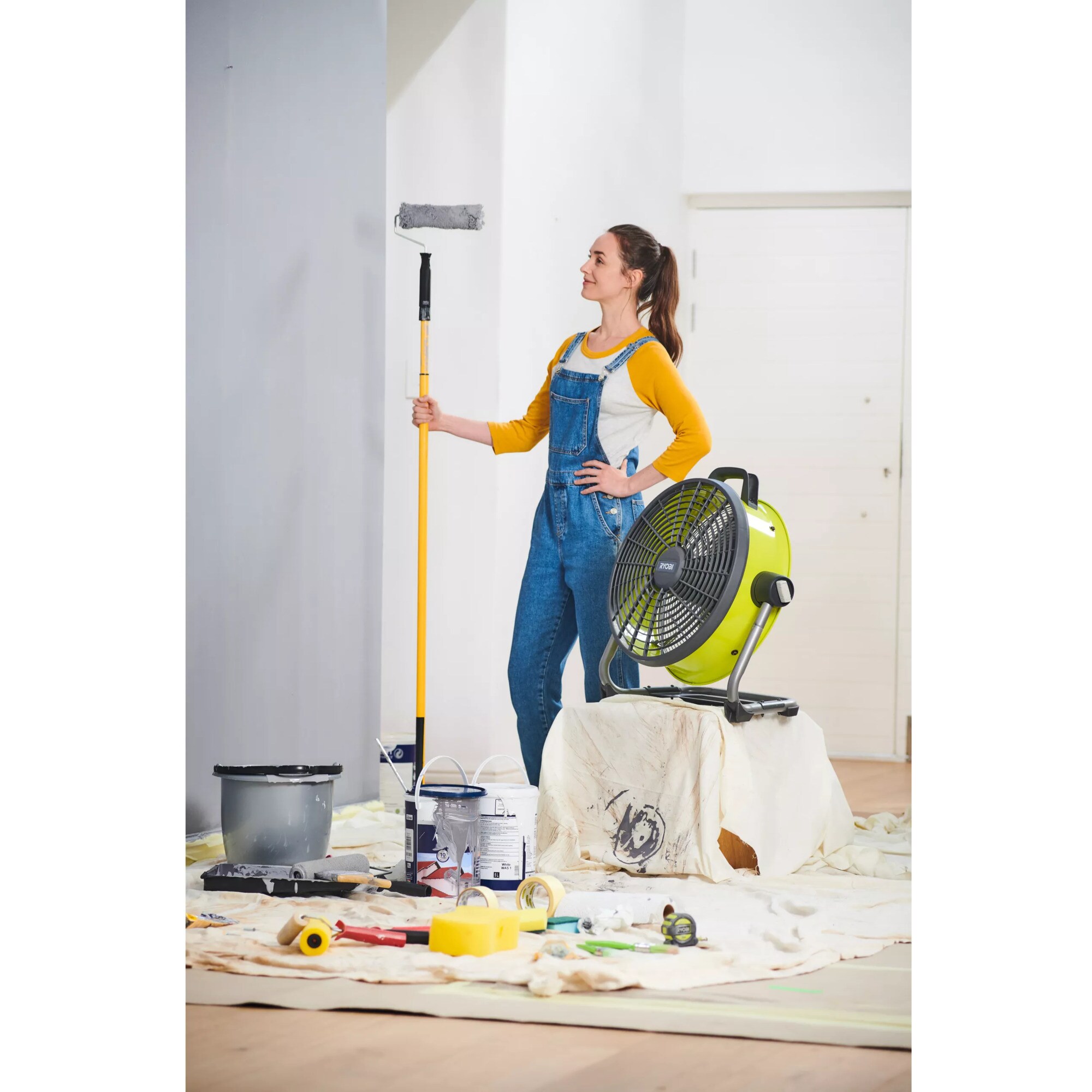 Ryobi Ventilator Akku-Stand-Bodenventilator R18F5-0