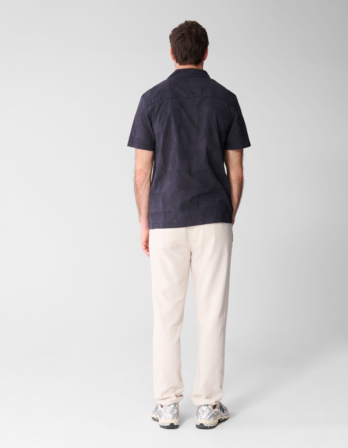 Multiple Embroidery Overhemd Donkergrijs