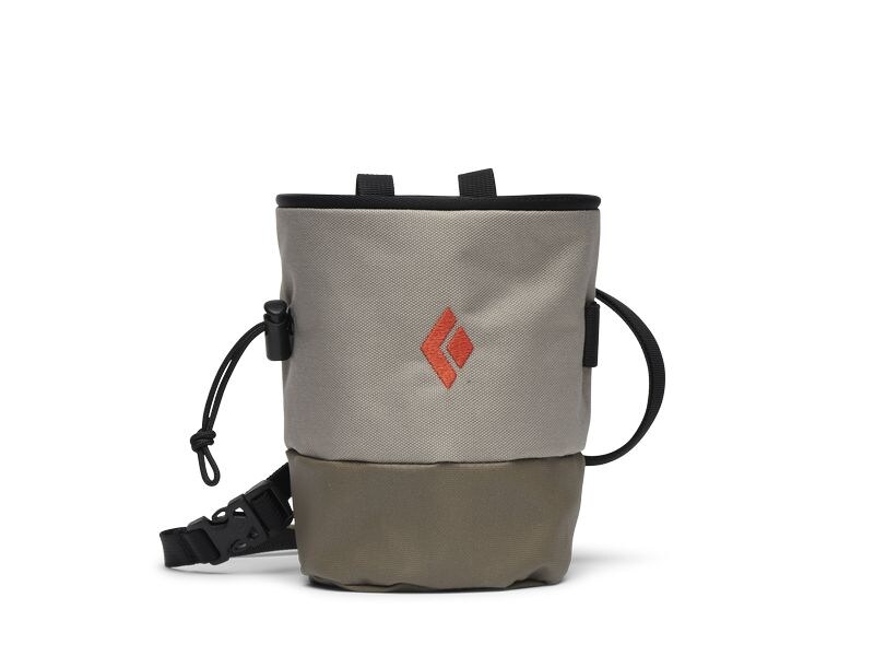 Black Diamond Mojo Zip Chalk Bag, Moonstone S/M Begleiter für Kletterabenteuer mit praktischem Reissverschlussfach