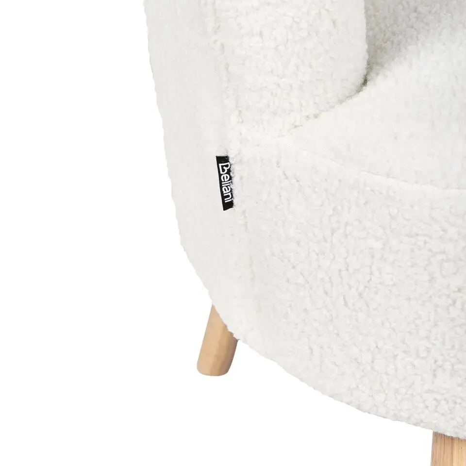 ODENZEN - Fauteuil - Wit - Bouclé
