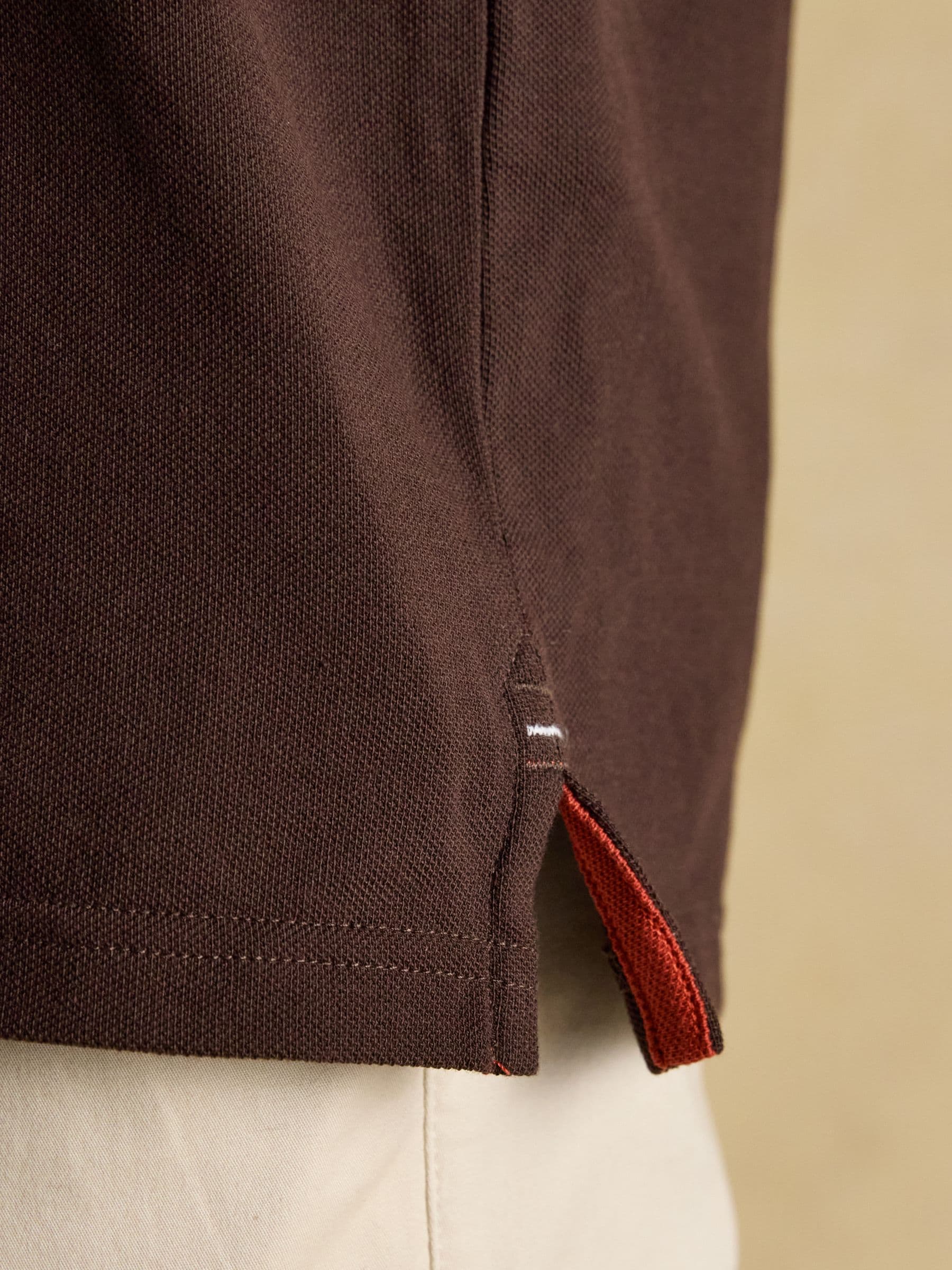 Bruin - Joules Woody pigué poloshirt van katoen