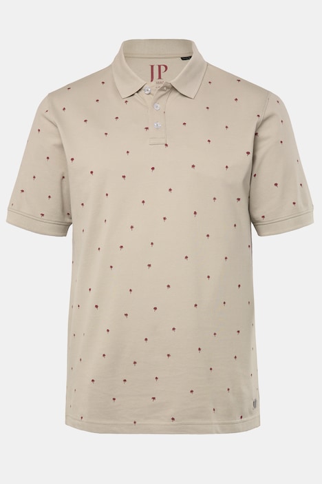 Poloshirt, Halbarm, Piqué, Minimal Print, bis 8 XL