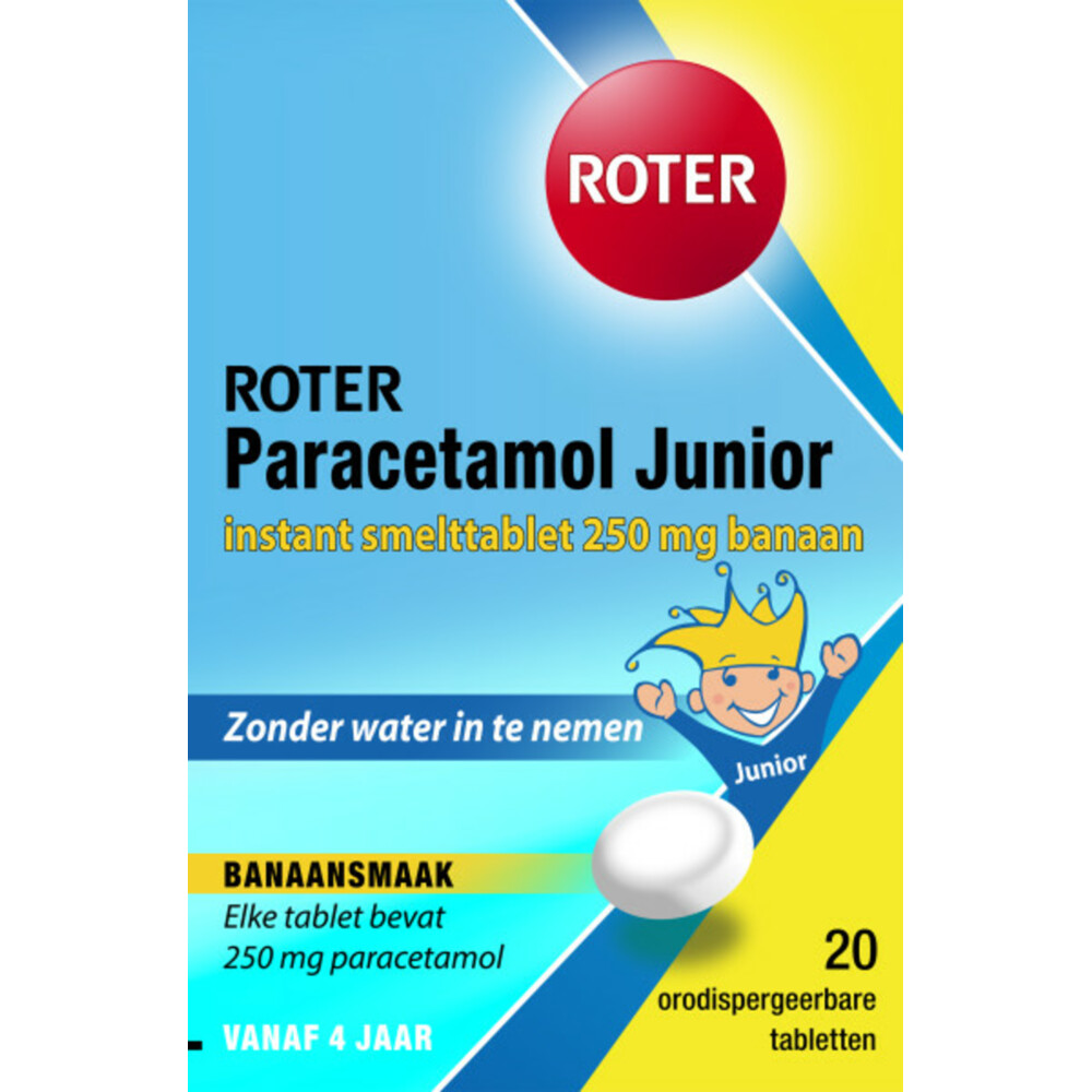 Roter Paracetamol 250 mg Junior20 smelttabletten