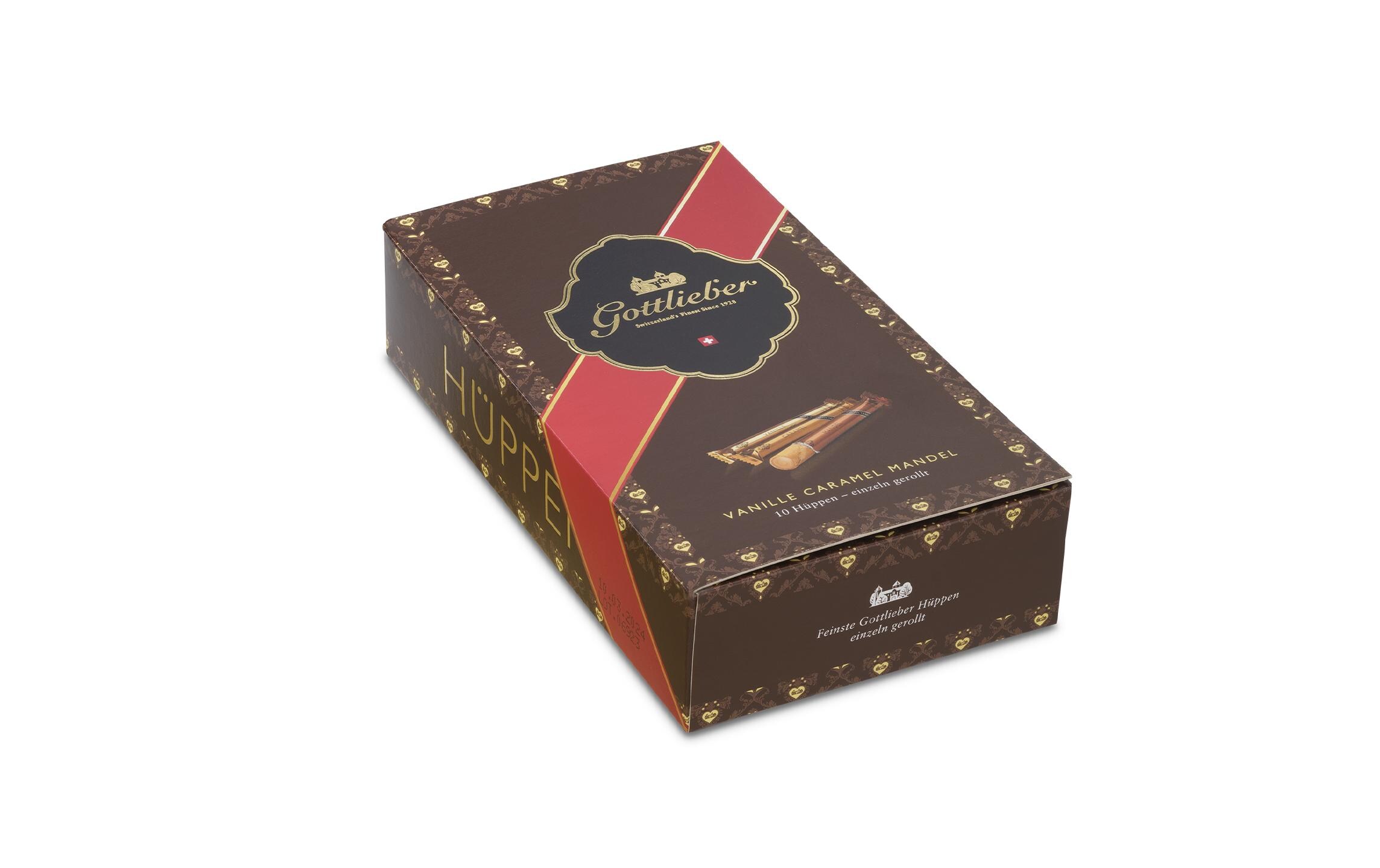 Gebäck Hüppen Classic 150 gSchweizer Waffelspezialität mit cremigen Füllungen