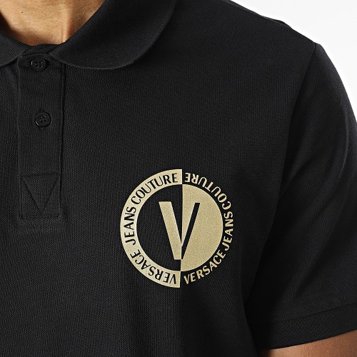 Polo Manches Courtes Vemblem 74GAGT10 Noir Doré