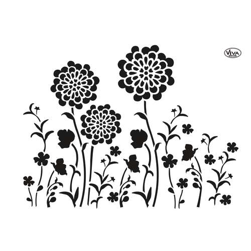 VIVA DECOR Universal-Schablone BLOB PAINT, Blumenwiese