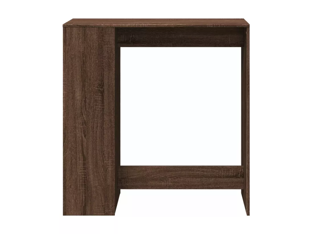 Table de bar avec étagères chêne marron bois d'ingénierie