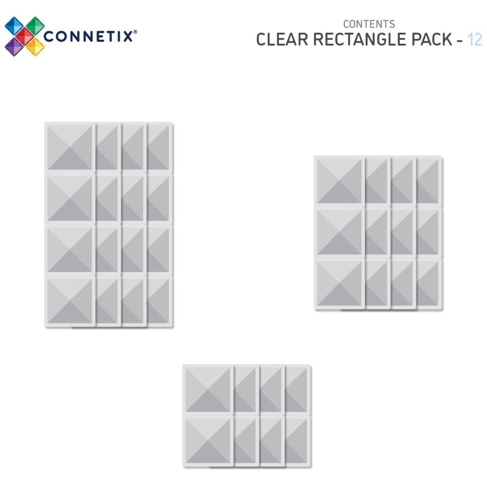 Køb Connetix Clear Rectangle Pak 12 Styks