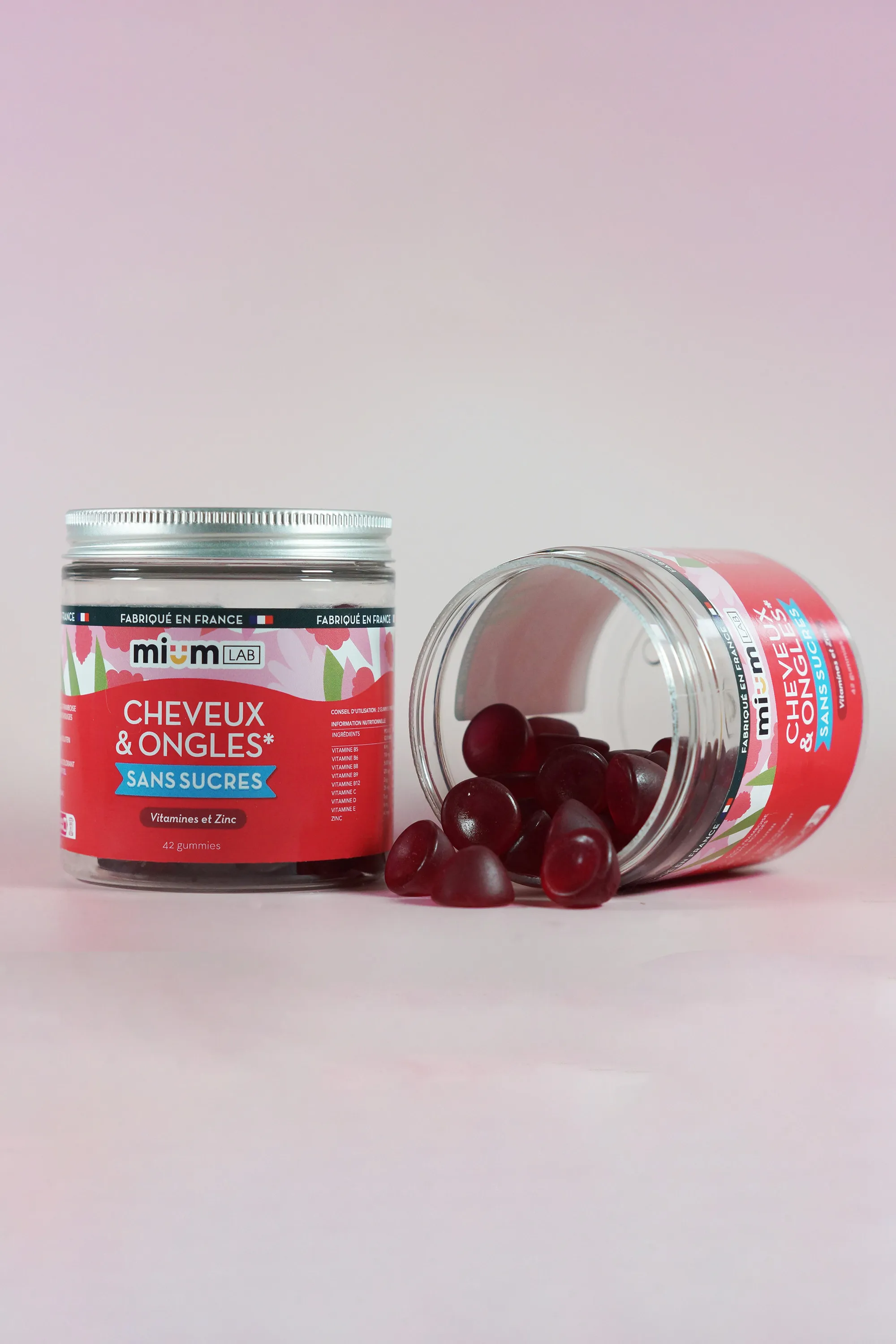 Mium Lab ex Les Miraculeux Compléments alimentaires gummies Cheveux & ongles-100 g