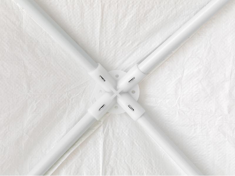 COCON Pavillon F00412, 3 x 3 m, Weiss Schutz vor Sonneneinstrahlung und leichtem Nieselregen