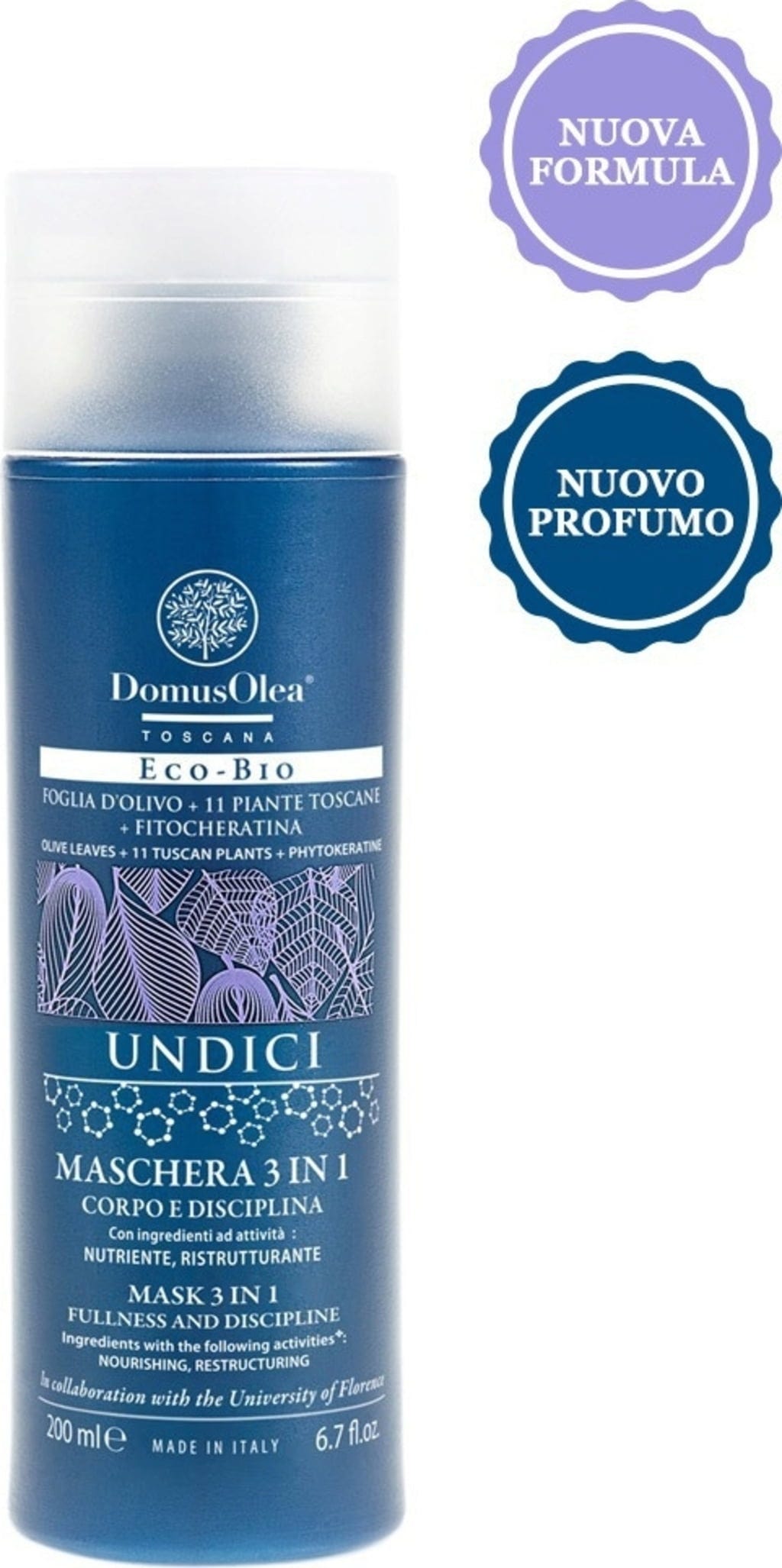 Domus Olea Toscana  UNDICI 3in1 Haarmaske, 200 ml
