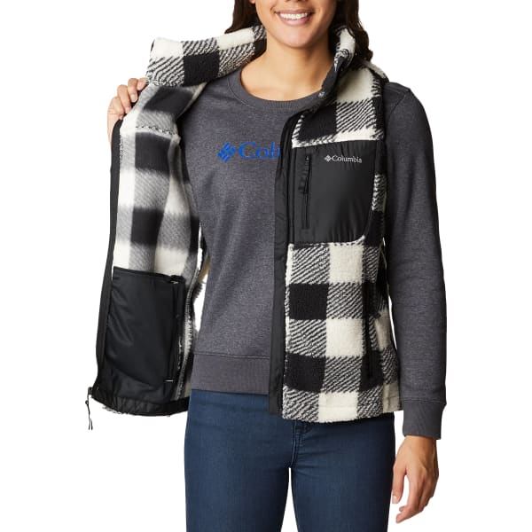 Veste polaire COLUMBIA WEST BEND VEST W CHALK/CHECK PRINT