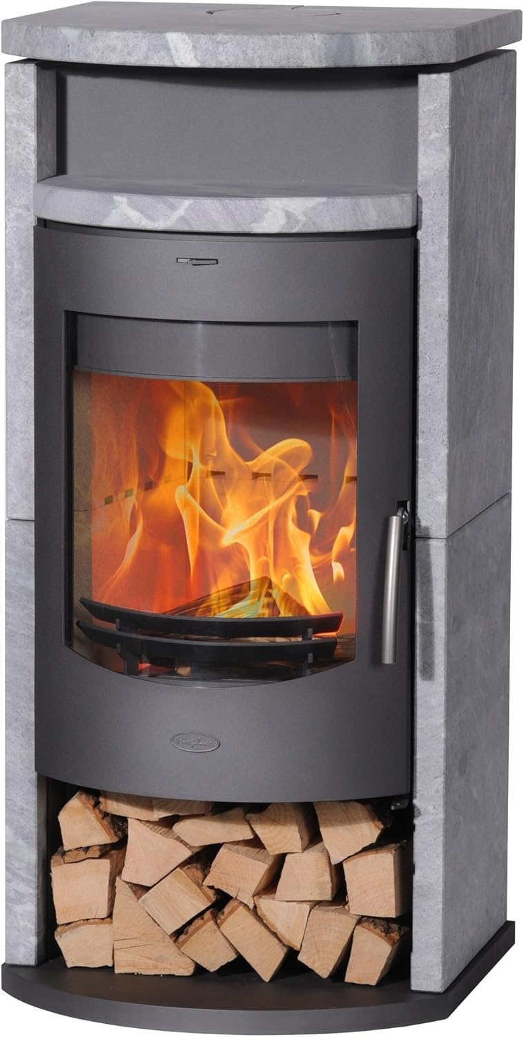 Fireplace Kaminofen Barcelona Speckstein 53x53x118