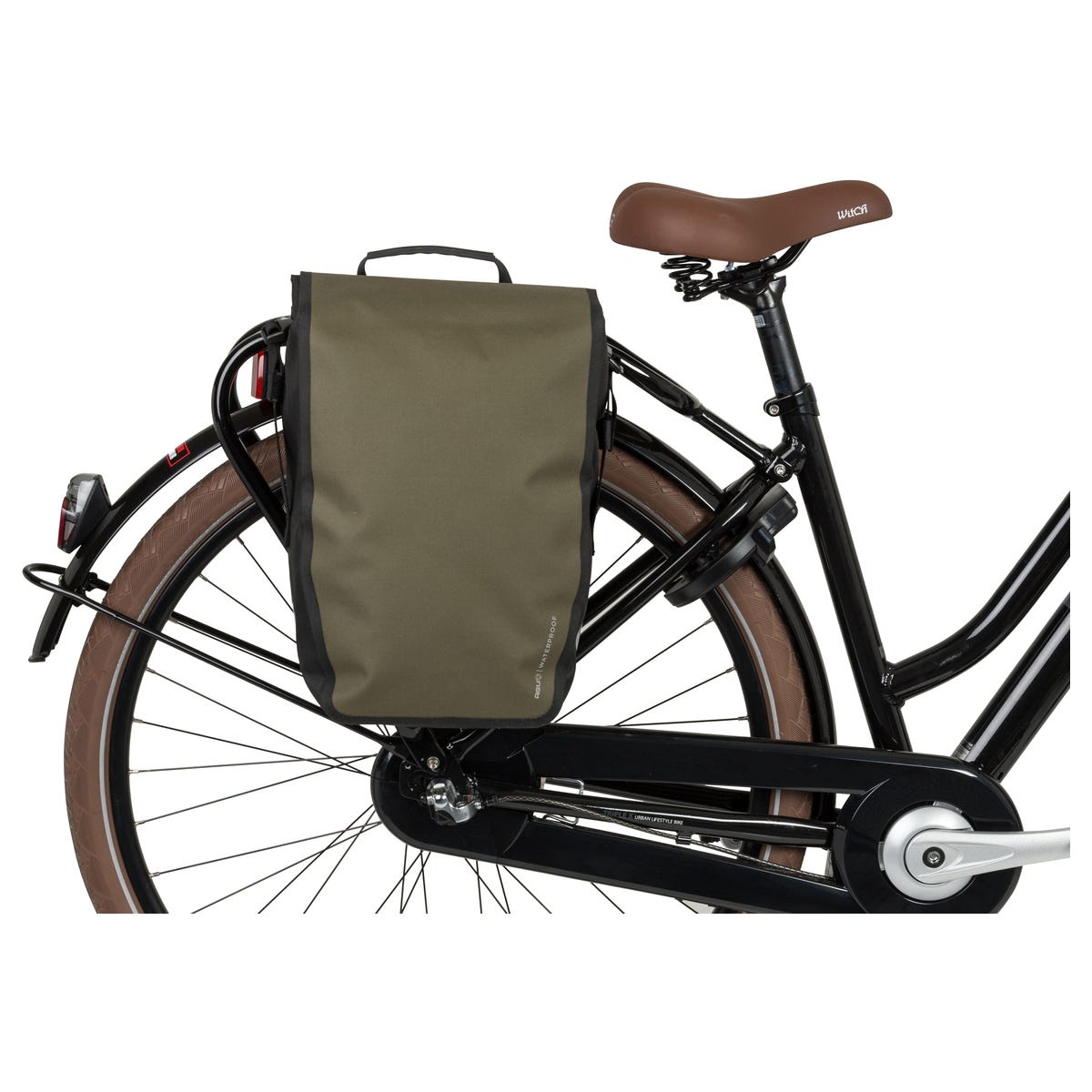 AGU Clean Shelter Click'nGo Medium enkele fietstas - Army