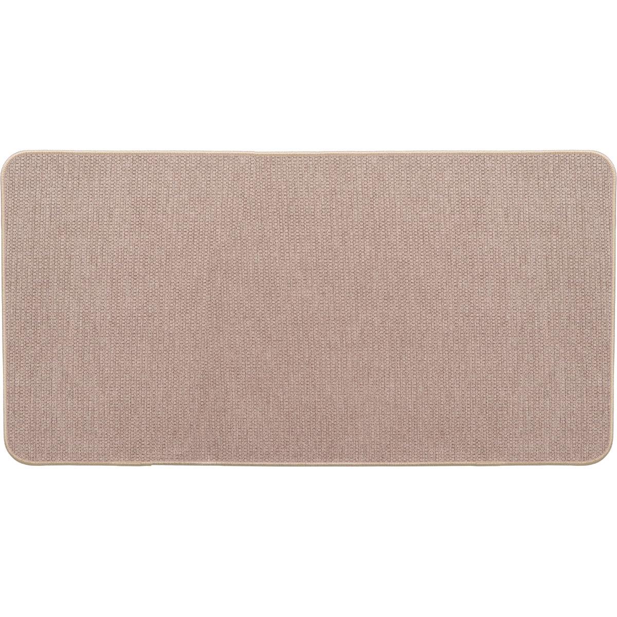 TAPIS HEXAGONE 45X80CM POLYESTER VELOURS BEIGE