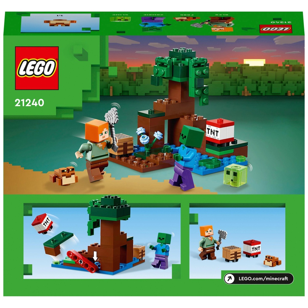 LEGO Minecraft 21240 Das Sumpfabenteuer-Set mit Figuren