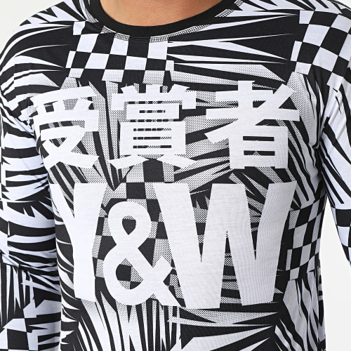 Tee Shirt Manches Longues Echec Et Mat Noir Blanc Réversible
