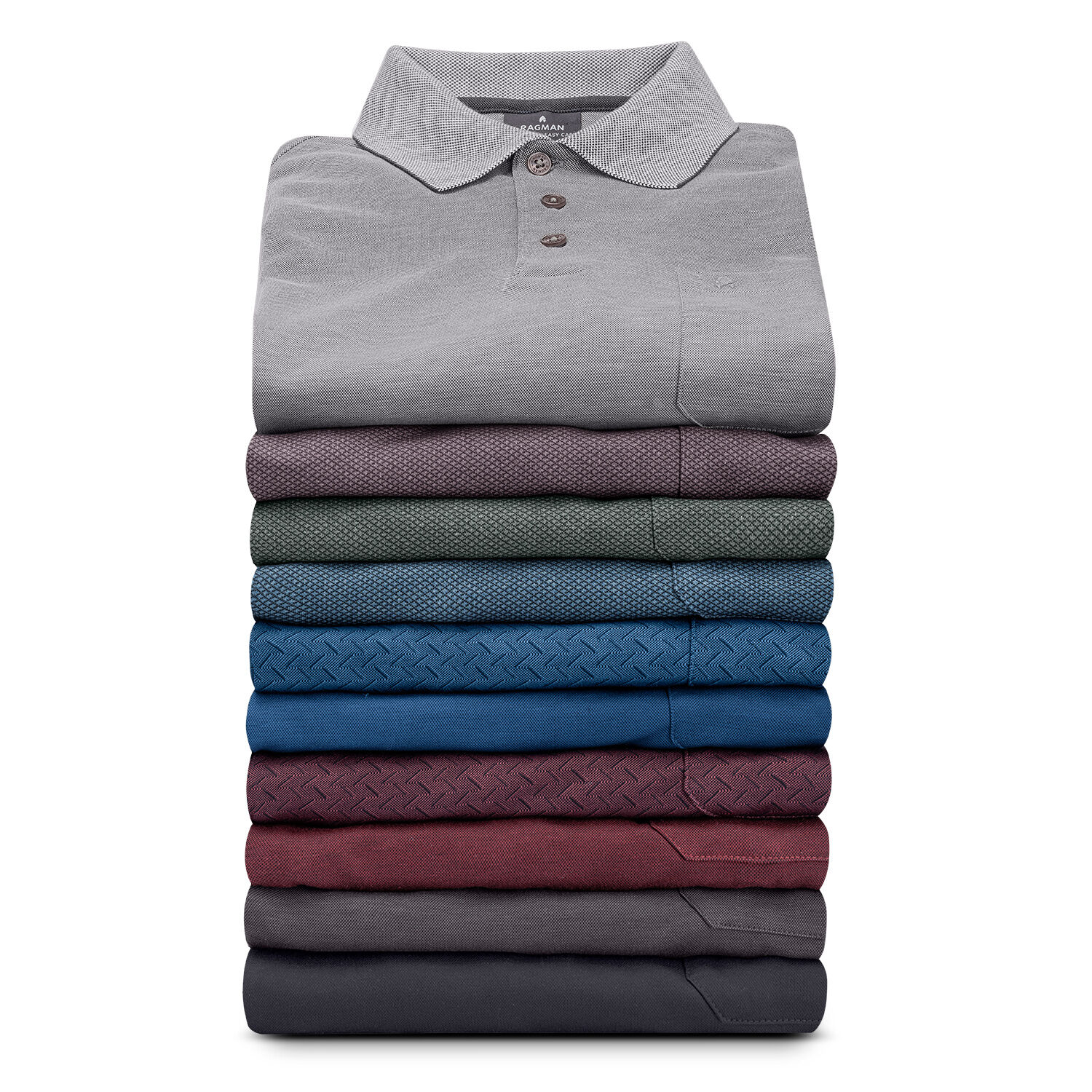 RAGMAN langarm Polohemd