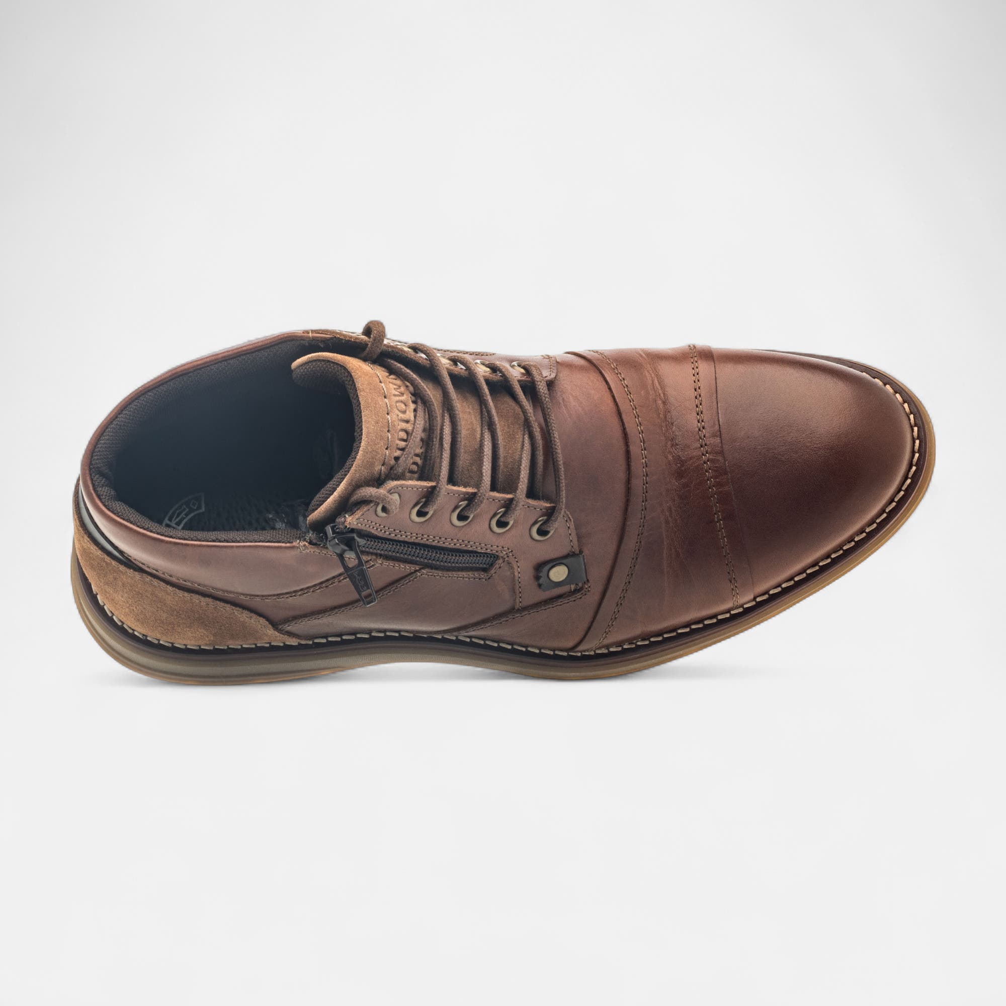 Boots Homme en cuir cognac