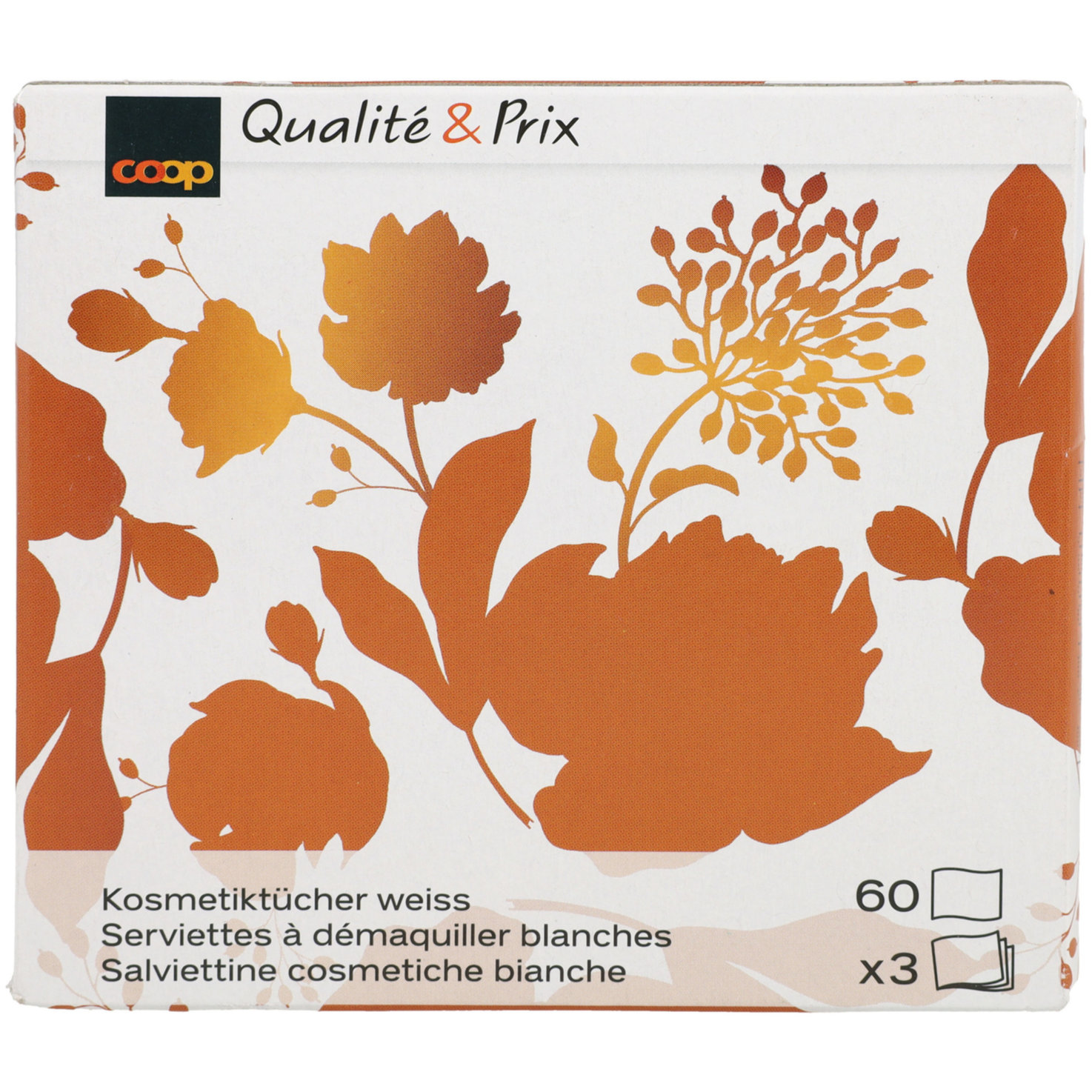 Kosmetiktücher Design Würfel 3-lagig Farbe assortiert 60 Stück