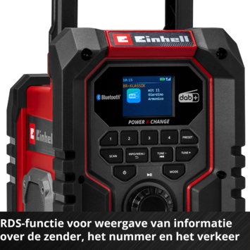 Einhell 18V bouwradio TE-CR 18 Li DAB /FM/BT (Zonder accu)