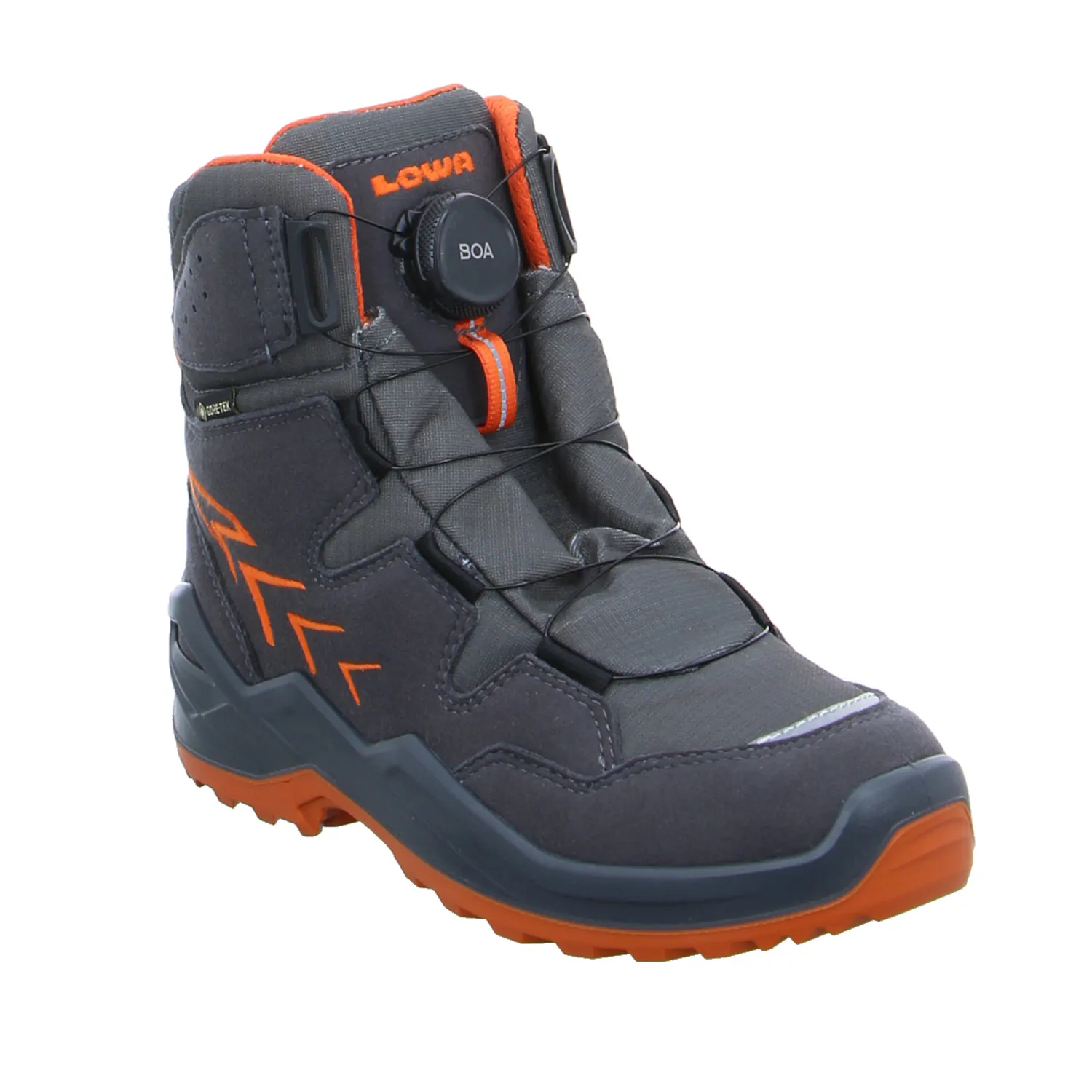 LOWA Jungen- Snowboot Membran Dunkelblau Textil  Winterstiefel