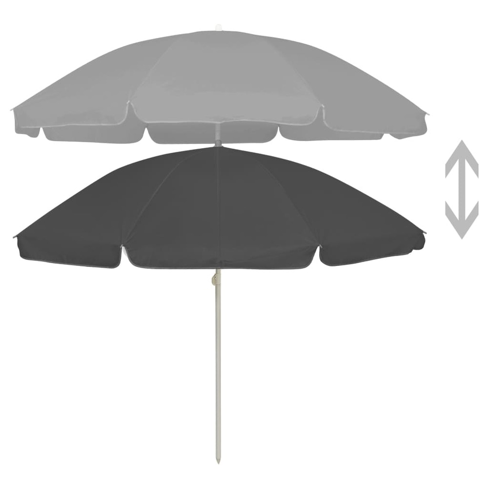 Parasol de plage 240 cm anthracite