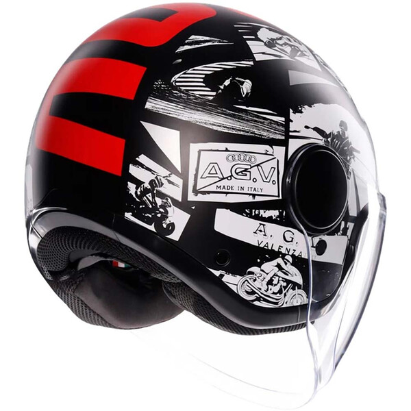 AGV - Casque Eteres History Noir / Blanc / Rouge / Mat