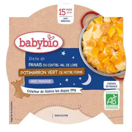 Assiette bébé Gratin de Panais & Potimarron de la Drôme - 260g