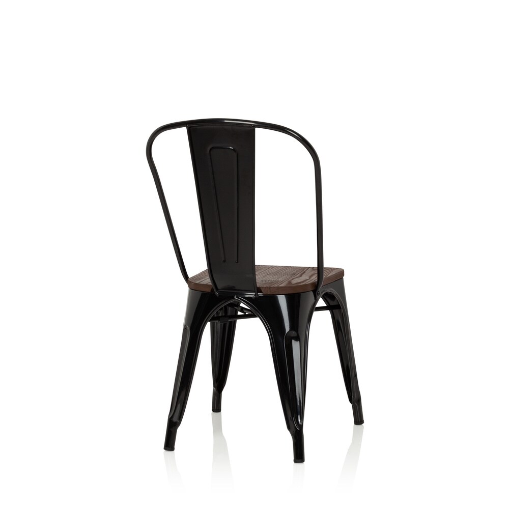 Bistrostuhl VANTAGGIO COMFORT W Stahl / Ulmenholz ohne Armlehnen hjh OFFICE