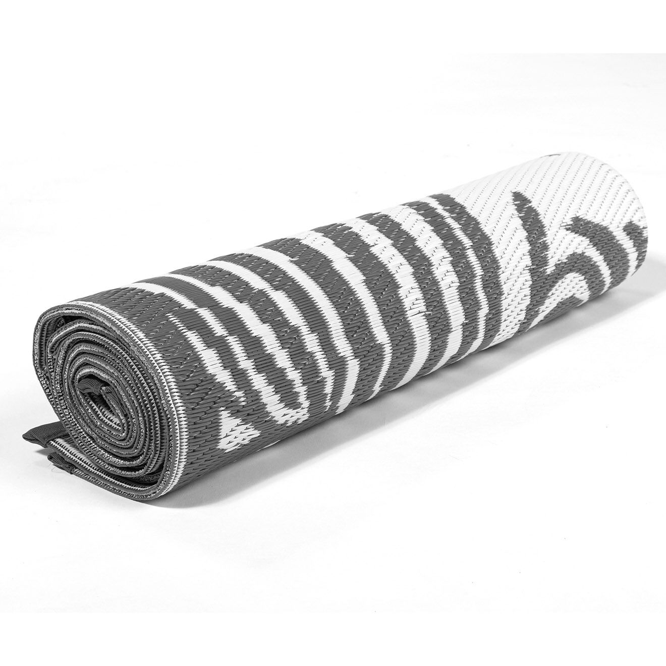 Inkazen Tapis extérieur rectangulaire Hawaï motifs palmiers gris - 180x280 cm